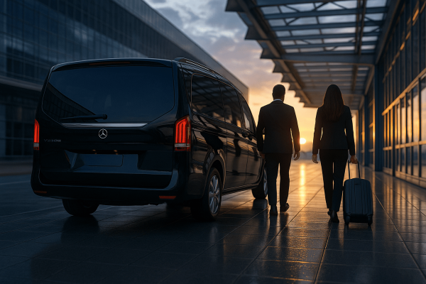 mercedes Classe v à l'aéroport